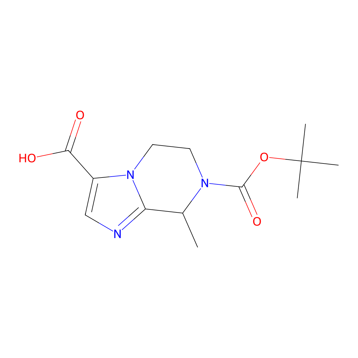 7-(Tert-Butoxycarbonyl)-8-Methyl-5,6,7,8-Tetrahydroimidazo[1,2-A]Pyrazine-3-Carboxylic Acid molecular structure, CAS 2090752-94-4