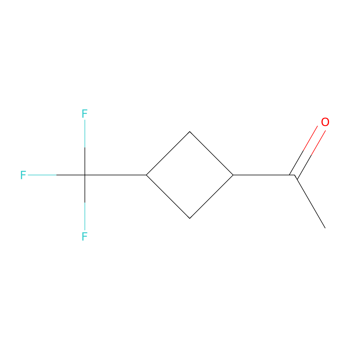 1-[3-(Trifluoromethyl)cyclobutyl]ethan-1-one molecular structure, CAS 2090758-52-2