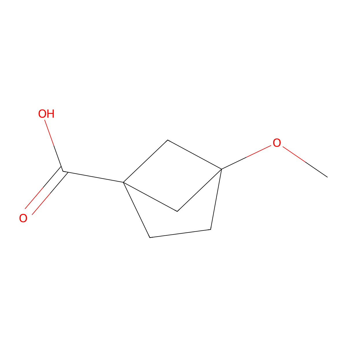 4-Methoxybicyclo[2.1.1]hexane-1-carboxylic acid molecular structure, CAS 2090762-99-3