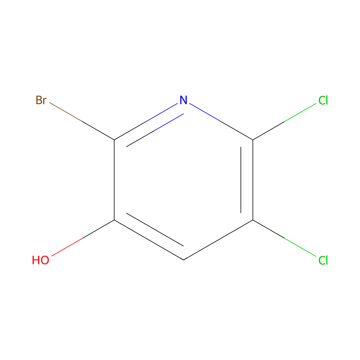 2-Bromo-5,6-dichloropyridin-3-ol molecular structure, CAS 2090772-97-5