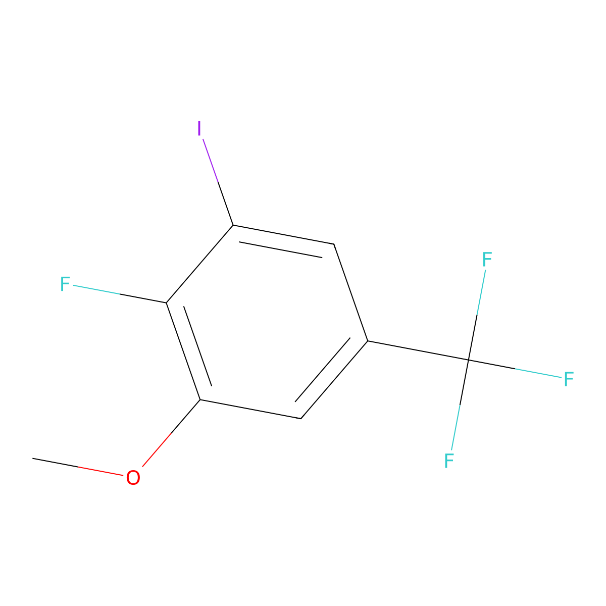 2-Fluoro-1-iodo-3-methoxy-5-(trifluoromethyl)benzene molecular structure, CAS 2090774-74-4