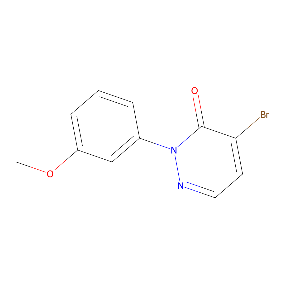 4-Bromo-2-(3-methoxyphenyl)pyridazin-3(2H)-one molecular structure, CAS 2090778-60-0