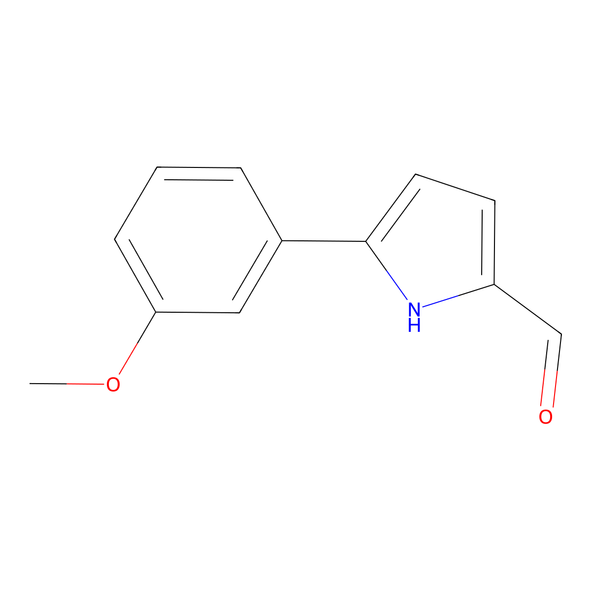 5-(3-Methoxyphenyl)-1H-pyrrole-2-carbaldehyde molecular structure, CAS 2090784-04-4