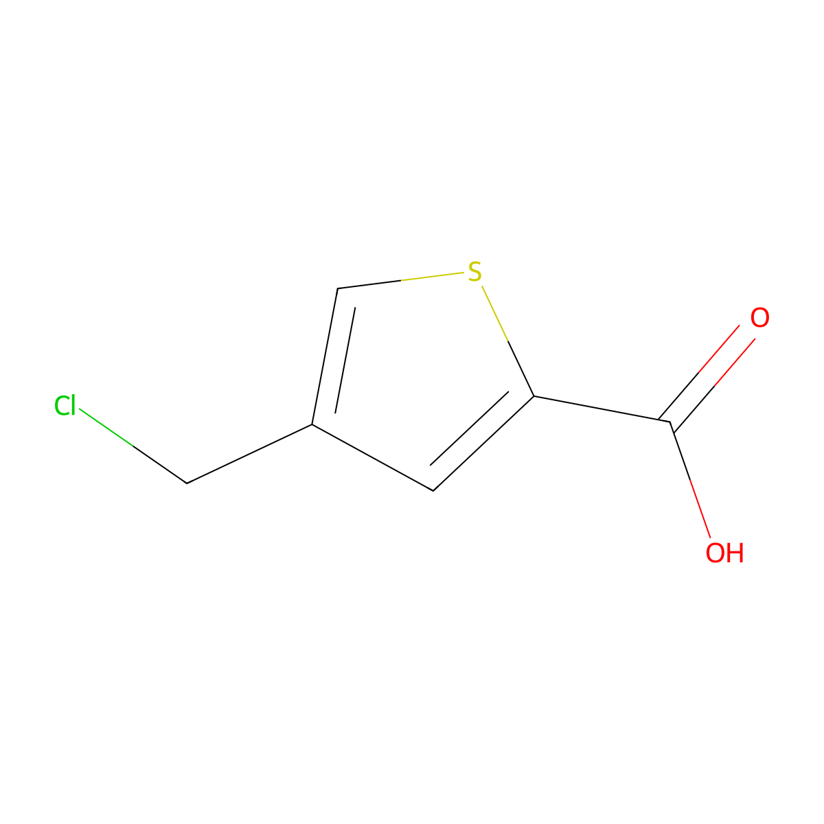 4-(Chloromethyl)thiophene-2-carboxylic acid molecular structure, CAS 2090792-11-1