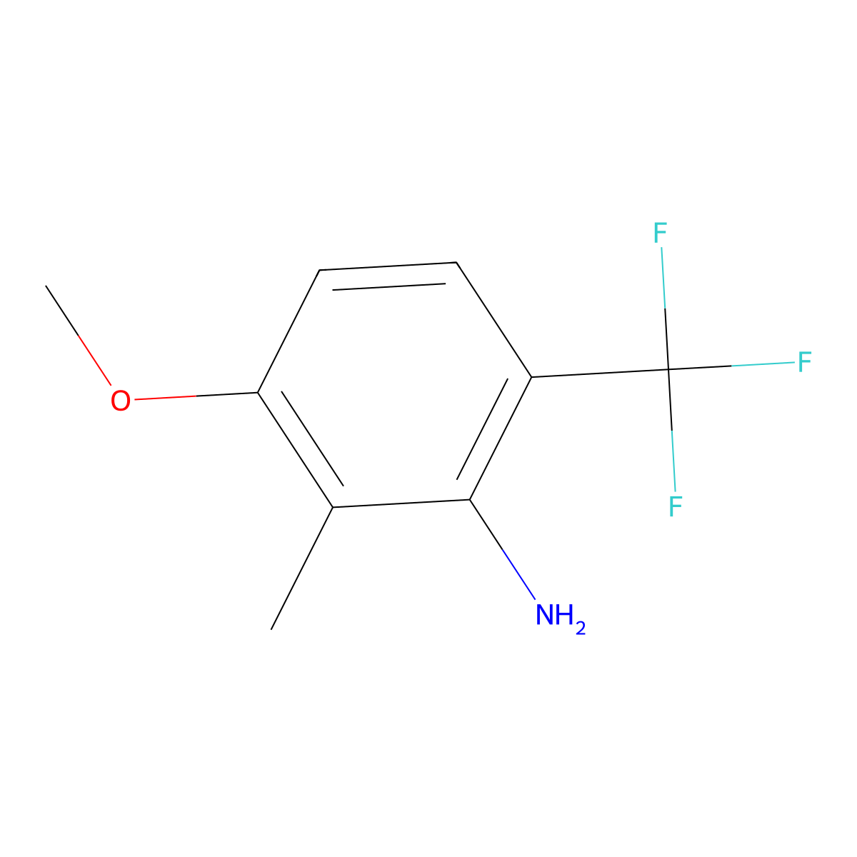3-Methoxy-2-methyl-6-(trifluoromethyl)aniline molecular structure, CAS 2090792-20-2