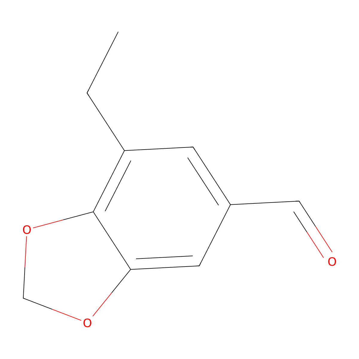 7-Ethyl-1,3-dioxaindane-5-carbaldehyde molecular structure, CAS 2090792-21-3