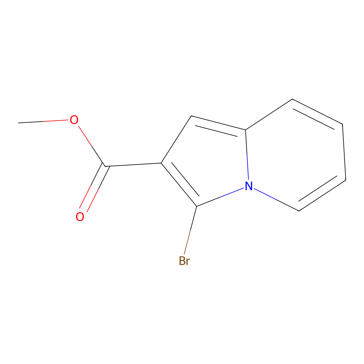 Methyl 3-bromoindolizine-2-carboxylate molecular structure, CAS 2090802-31-4