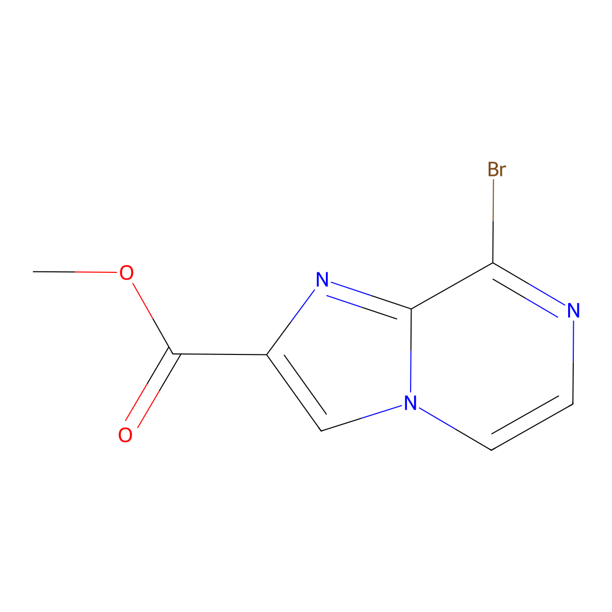Methyl 8-bromoimidazo[1,2-a]pyrazine-2-carboxylate molecular structure, CAS 2090804-28-5