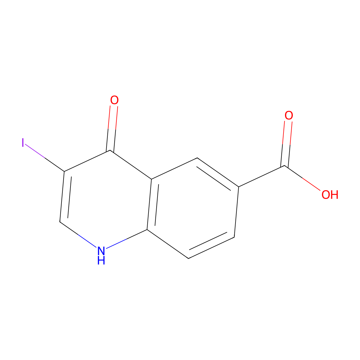 3-Iodo-4-oxo-1,4-dihydroquinoline-6-carboxylic acid molecular structure, CAS 2090809-30-4