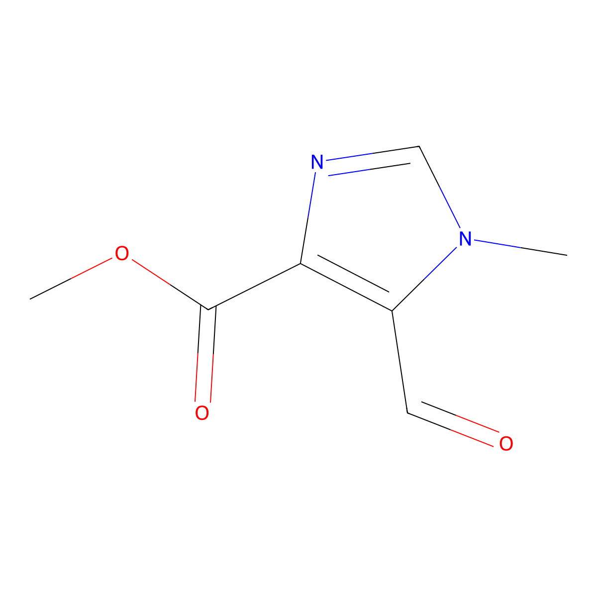 methyl 5-formyl-1-methyl-1H-imidazole-4-carboxylate molecular structure, CAS 2090810-87-8
