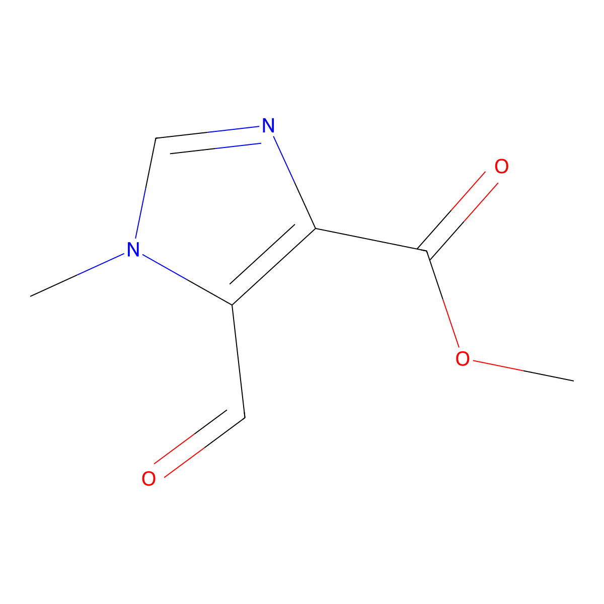 methyl 5-formyl-1-methyl-1H-imidazole-4-carboxylate molecular structure, CAS 2090810-87-8
