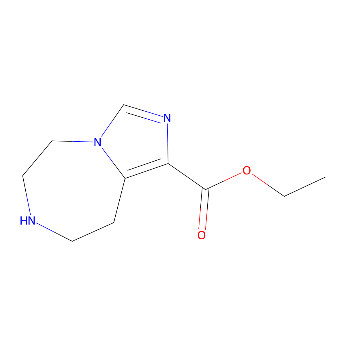 ethyl 5H,6H,7H,8H,9H-imidazo[1,5-d][1,4]diazepine-1-carboxylate molecular structure, CAS 2090815-95-3