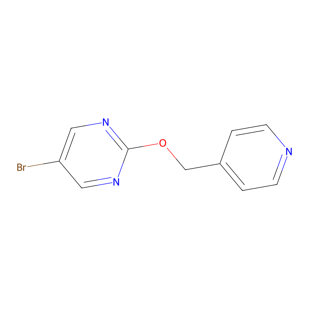 5-Bromo-2-(pyridin-4-ylmethoxy)pyrimidine molecular structure, CAS 2090819-96-6