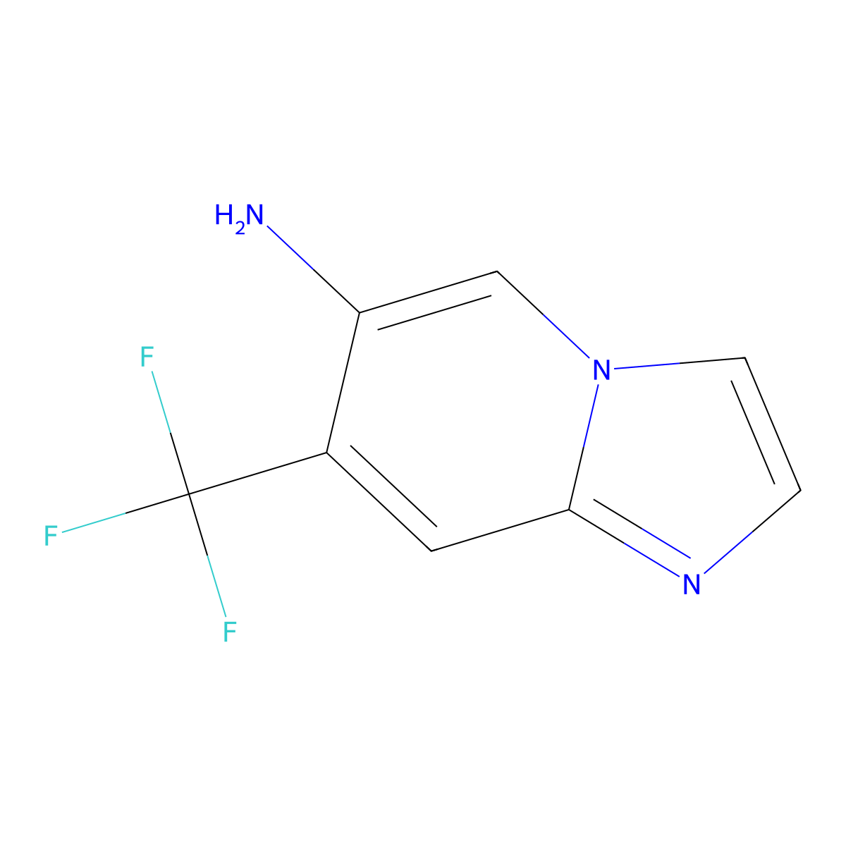 7-(Trifluoromethyl)imidazo[1,2-A]pyridin-6-amine molecular structure, CAS 2090820-14-5