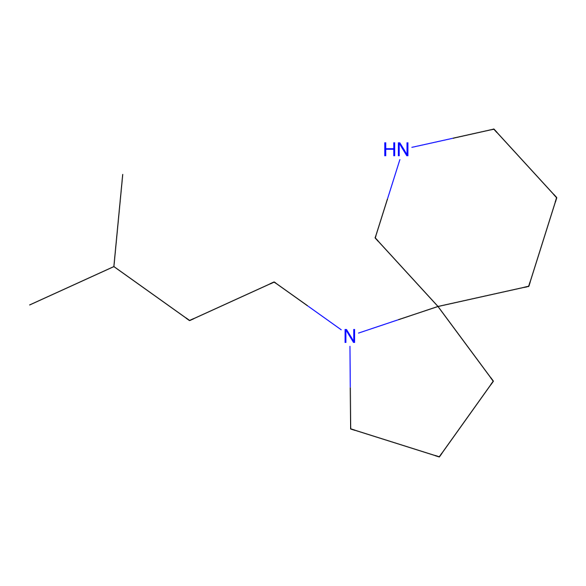 1-(3-Methylbutyl)-1,7-diazaspiro[4.5]decane molecular structure, CAS 2090820-22-5