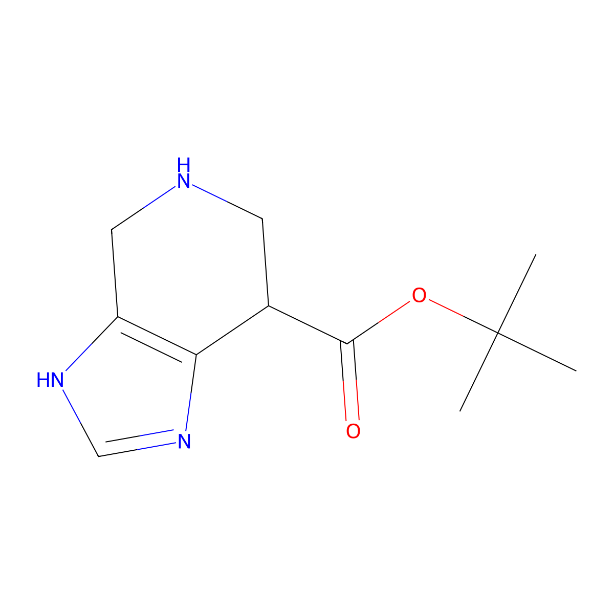 tert-Butyl 1H,4H,5H,6H,7H-imidazo[4,5-c]pyridine-7-carboxylate molecular structure, CAS 2090822-11-8