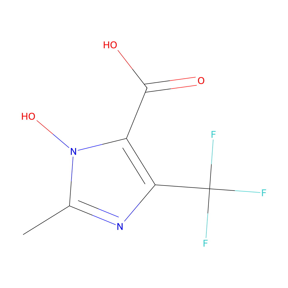 1-hydroxy-2-methyl-4-(trifluoromethyl)-1H-imidazole-5-carboxylic acid molecular structure, CAS 2090833-81-9