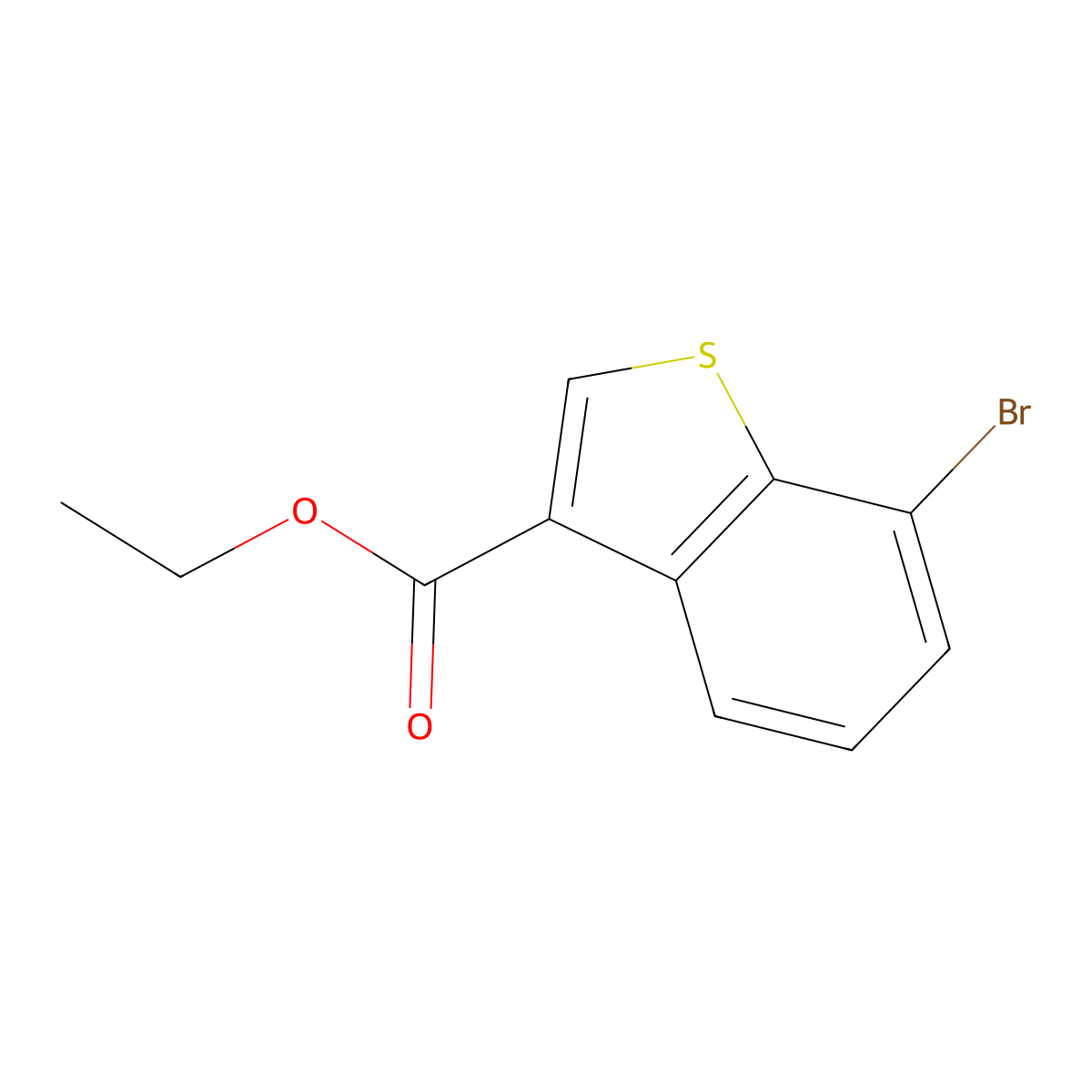 Ethyl 7-bromobenzo[b]thiophene-3-carboxylate molecular structure, CAS 2090834-61-8