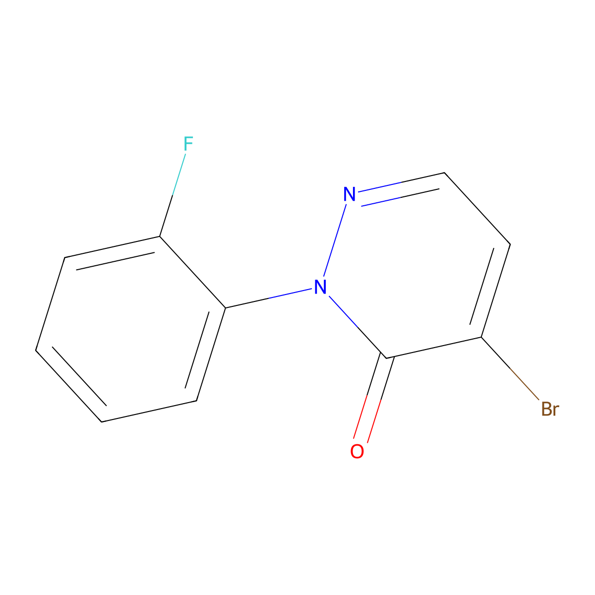 4-Bromo-2-(2-fluorophenyl)pyridazin-3(2H)-one molecular structure, CAS 2090839-64-6
