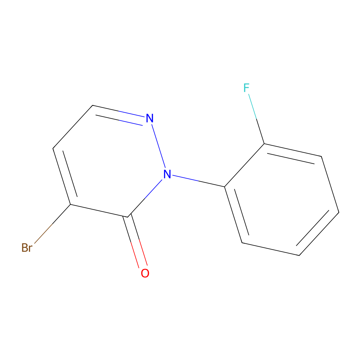 4-Bromo-2-(2-fluorophenyl)pyridazin-3(2H)-one molecular structure, CAS 2090839-64-6