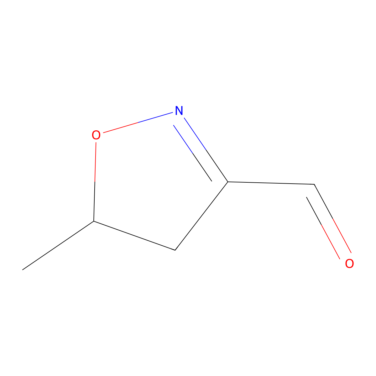 5-Methyl-4,5-dihydro-1,2-oxazole-3-carbaldehyde molecular structure, CAS 2090845-03-5