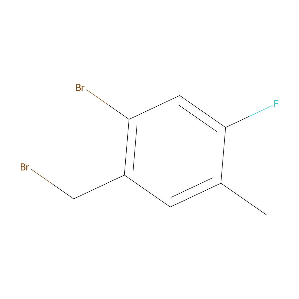 1-Bromo-2-(bromomethyl)-5-fluoro-4-methylbenzene molecular structure, CAS 2090850-25-0