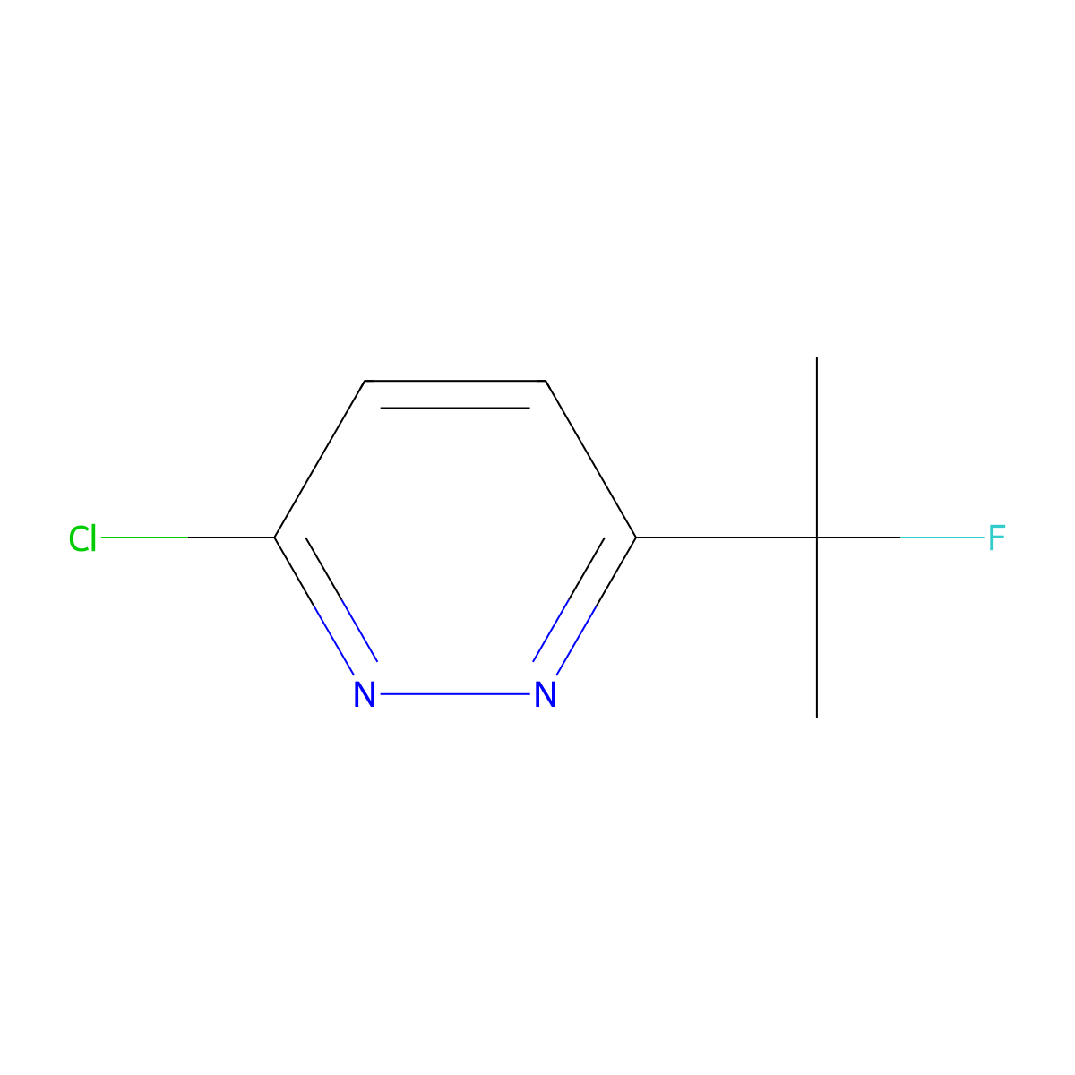 3-Chloro-6-(2-fluoropropan-2-yl)pyridazine molecular structure, CAS 2090850-54-5
