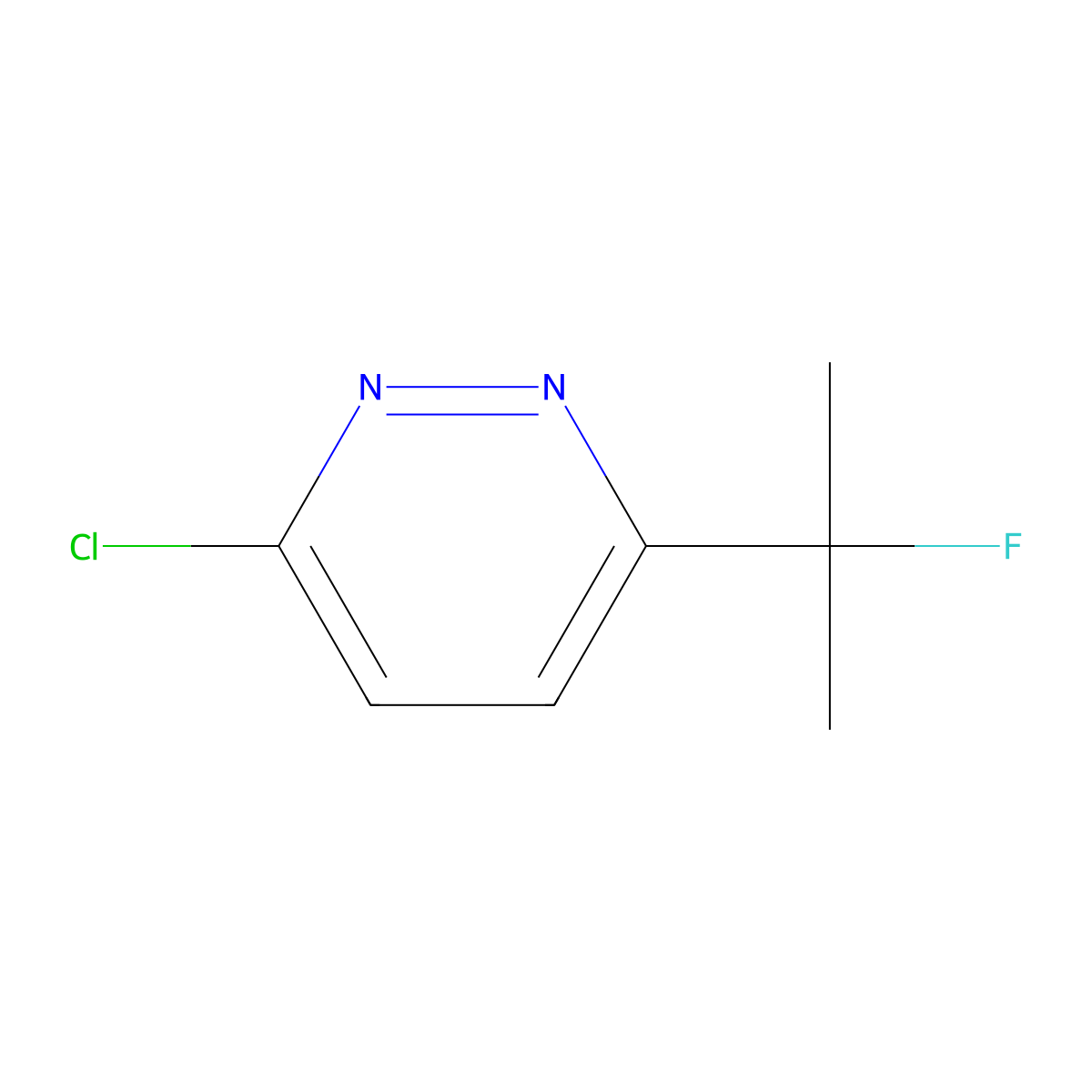 3-Chloro-6-(2-fluoropropan-2-yl)pyridazine molecular structure, CAS 2090850-54-5