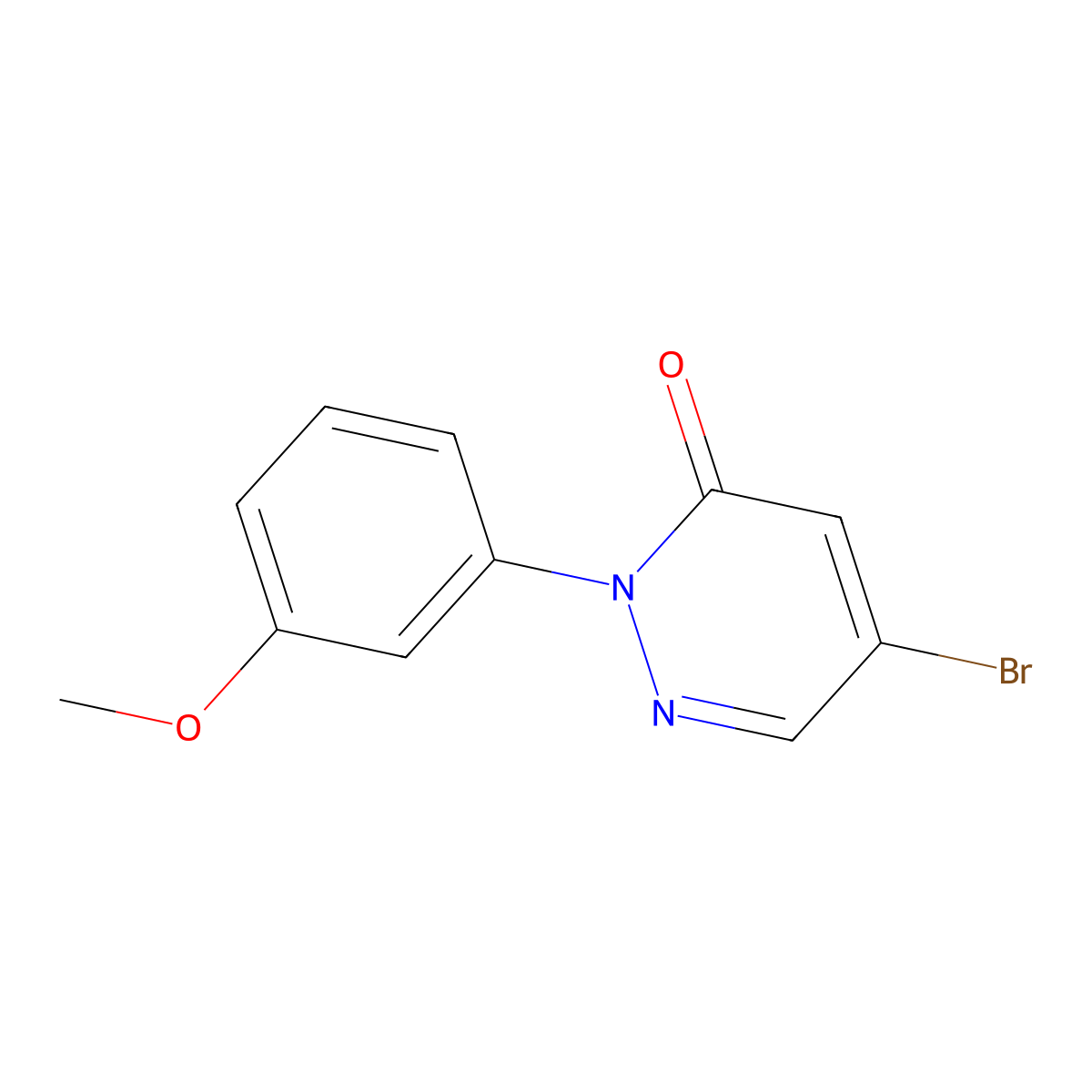 5-Bromo-2-(3-methoxyphenyl)pyridazin-3(2H)-one molecular structure, CAS 2090879-03-9