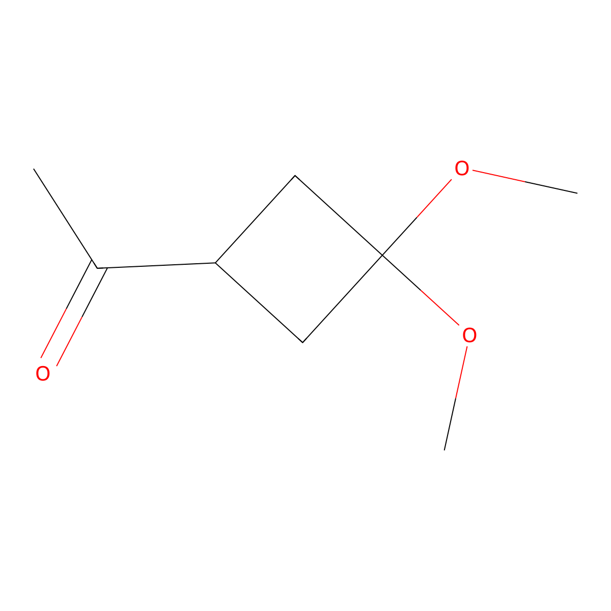 1-(3,3-Dimethoxycyclobutyl)ethan-1-one molecular structure, CAS 2090880-14-9