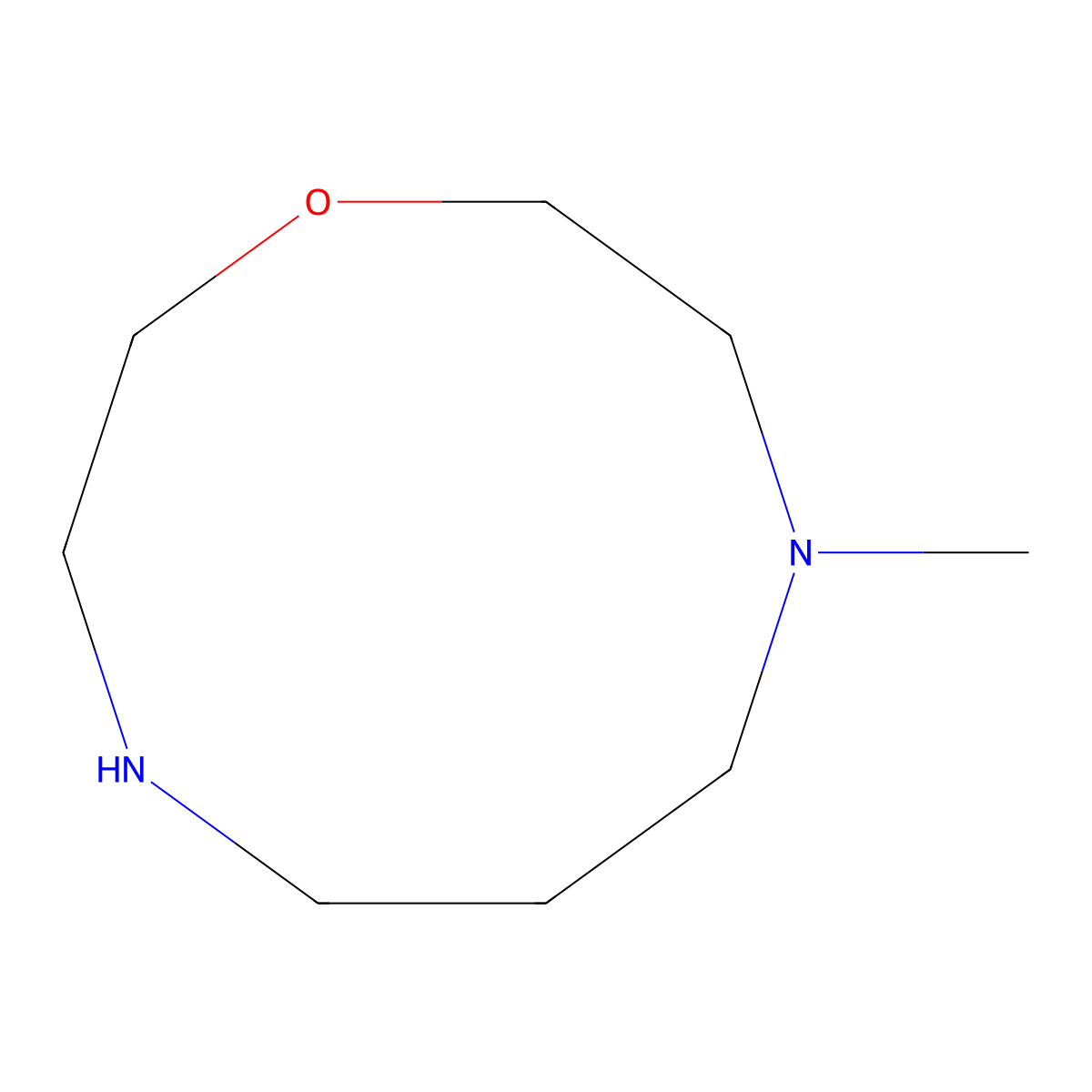 4-Methyl-1,4,8-oxadiazecane molecular structure, CAS 2090882-27-0