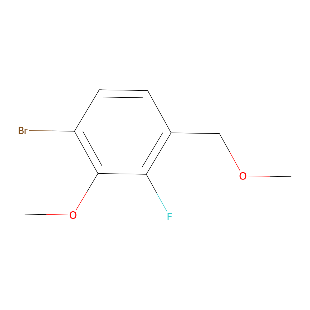1-Bromo-3-fluoro-2-methoxy-4-(methoxymethyl)benzene molecular structure, CAS 2090883-82-0
