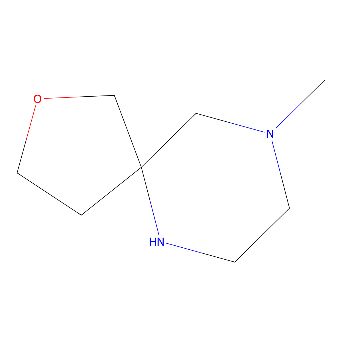 9-Methyl-2-oxa-6,9-diazaspiro(4.5)decane molecular structure, CAS 2090884-32-3