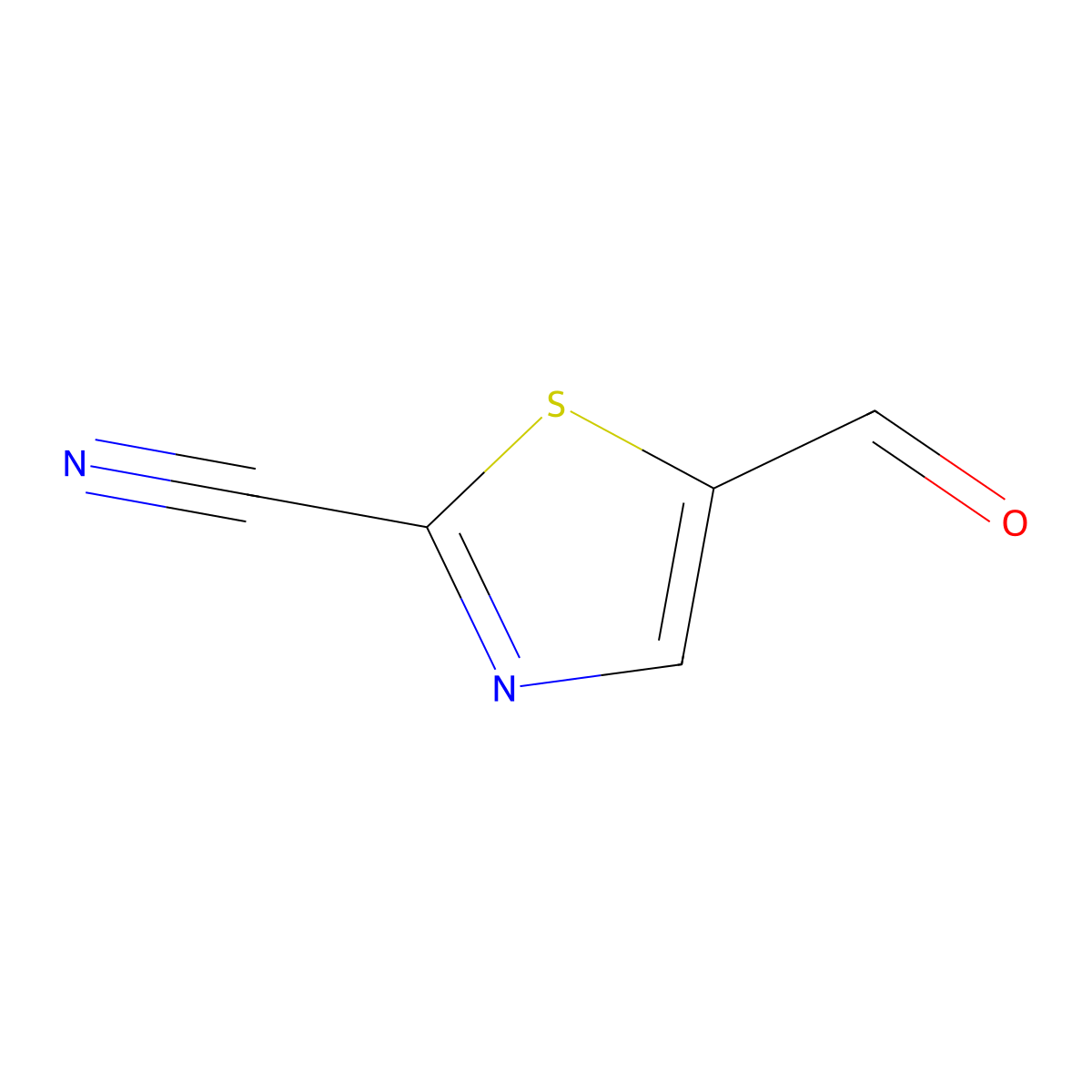 5-Formyl-1,3-thiazole-2-carbonitrile molecular structure, CAS 2090886-23-8