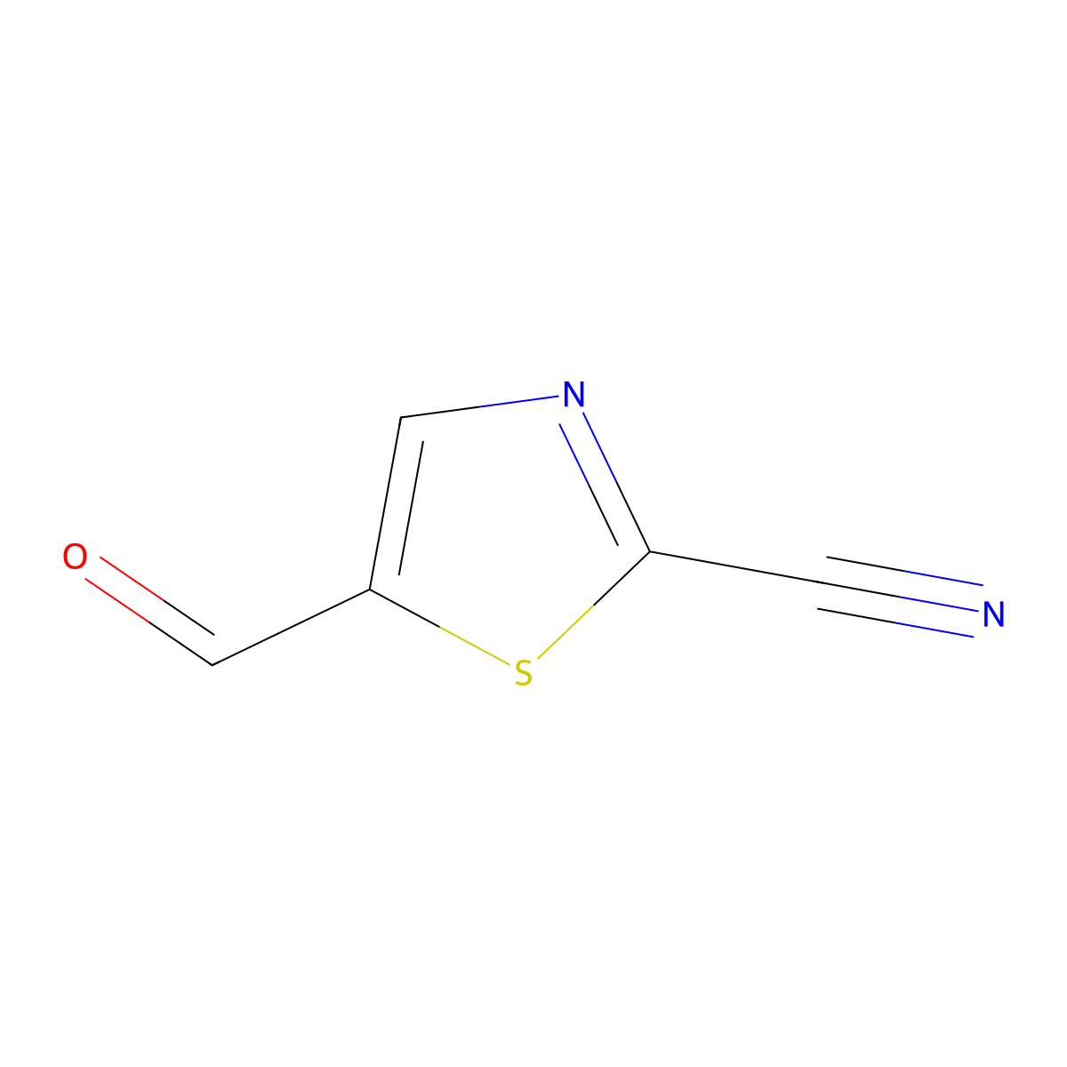 5-Formyl-1,3-thiazole-2-carbonitrile molecular structure, CAS 2090886-23-8
