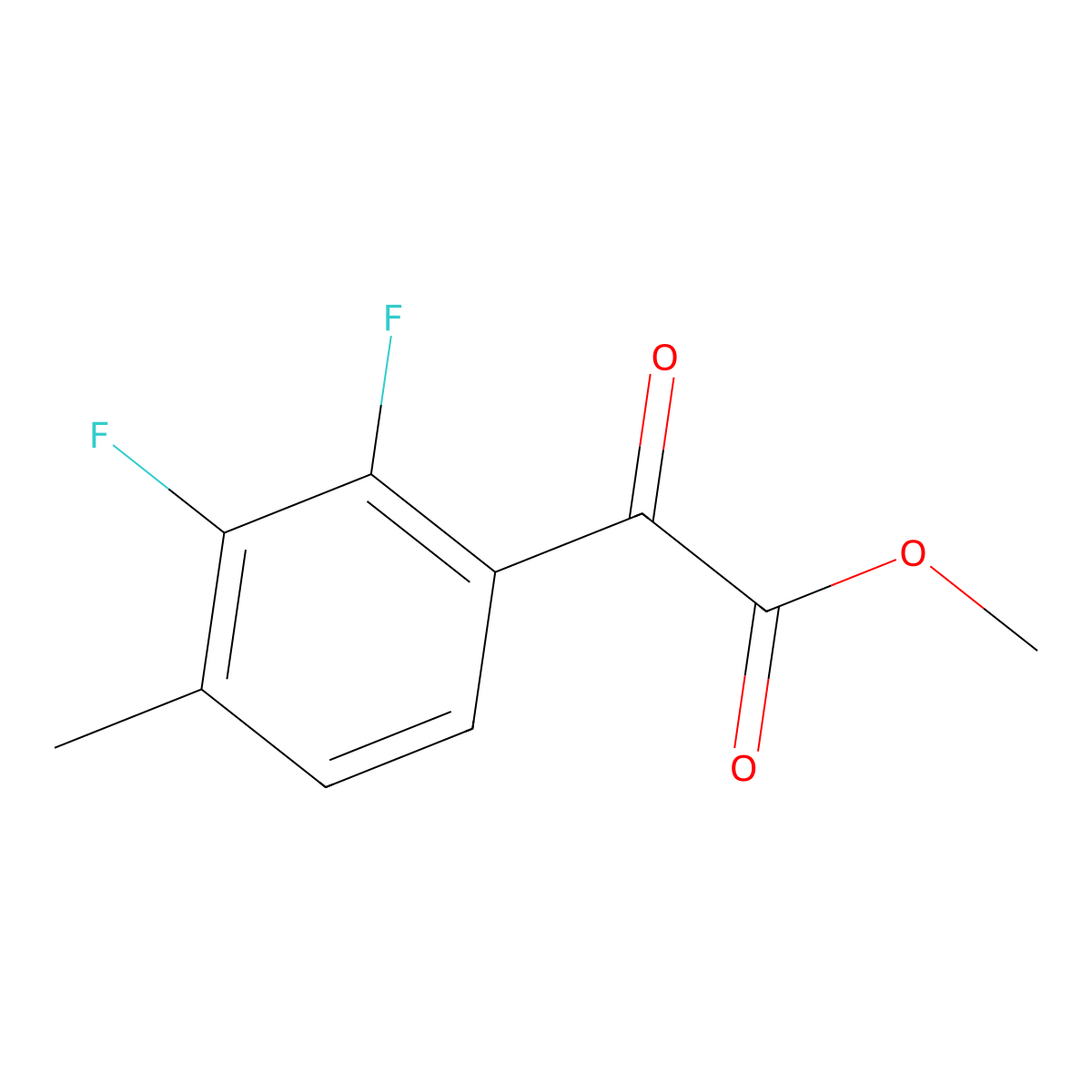 Methyl 2,3-difluoro-4-methyl-alpha-oxobenZeneacetate molecular structure, CAS 2090889-04-4