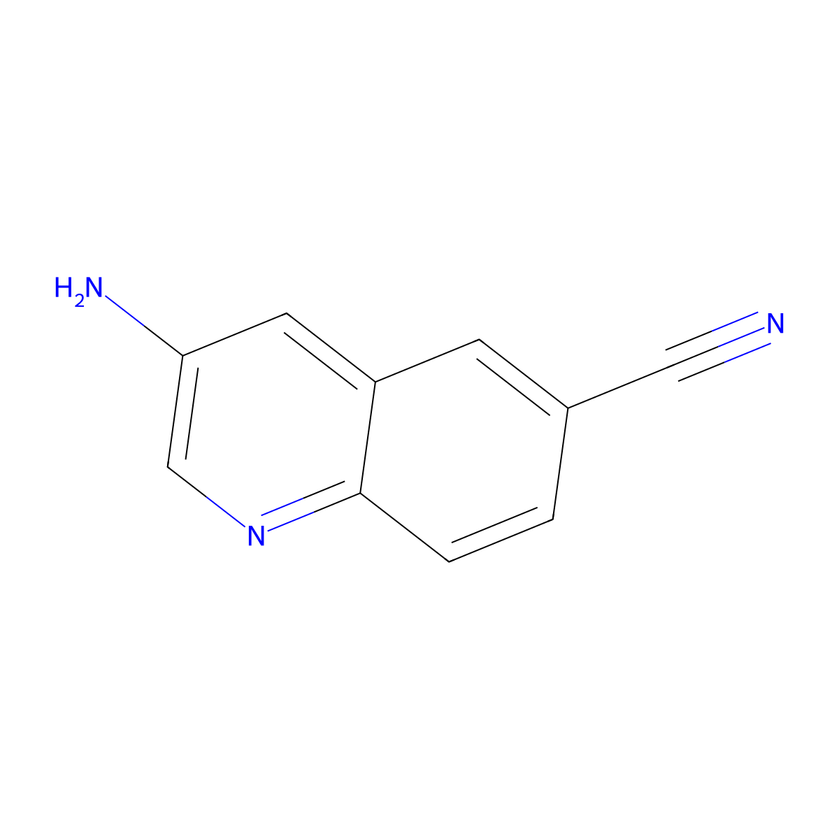 3-Aminoquinoline-6-carbonitrile molecular structure, CAS 2090903-85-6