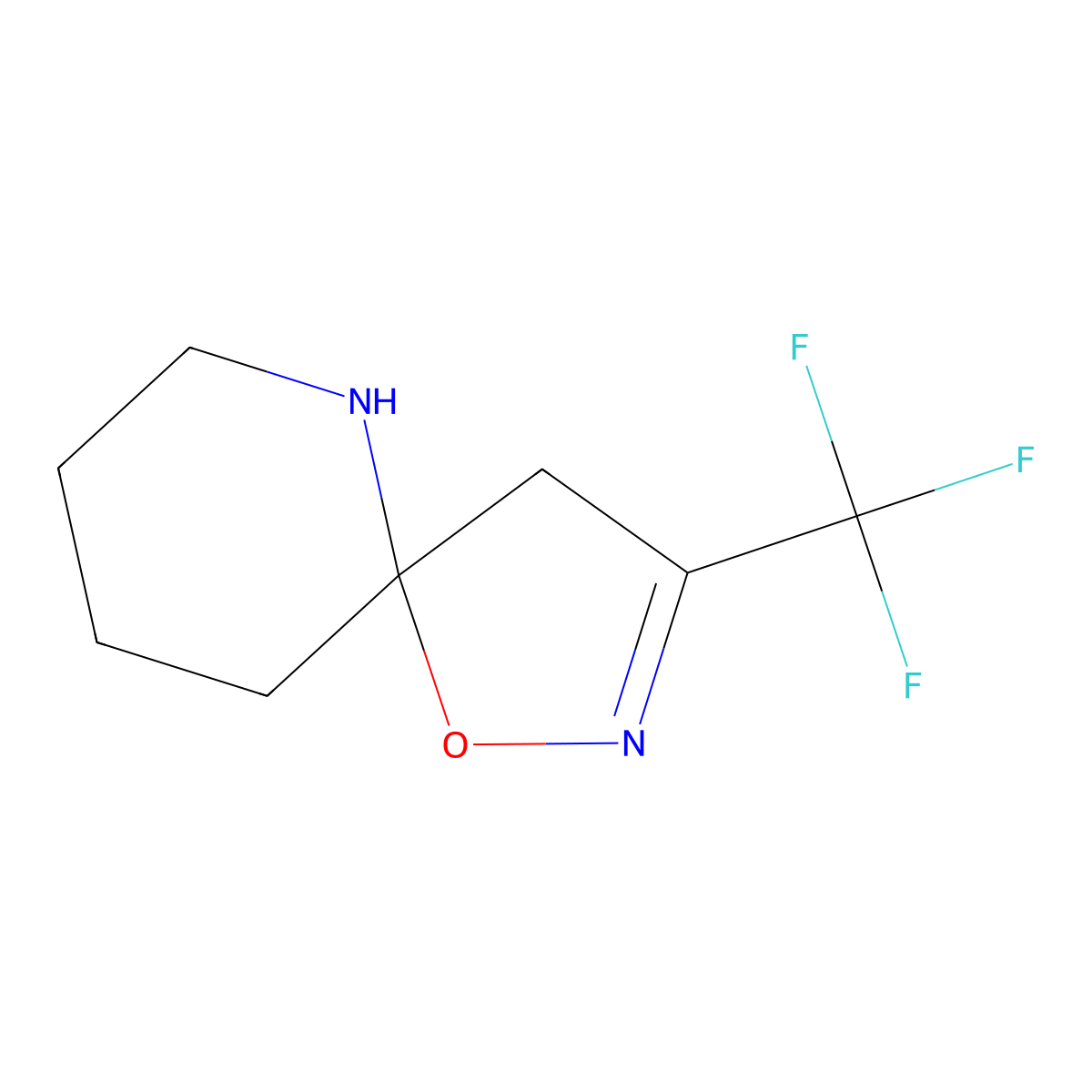 3-(Trifluoromethyl)-1-oxa-2,6-diazaspiro[4.5]dec-2-ene molecular structure, CAS 2090908-48-6