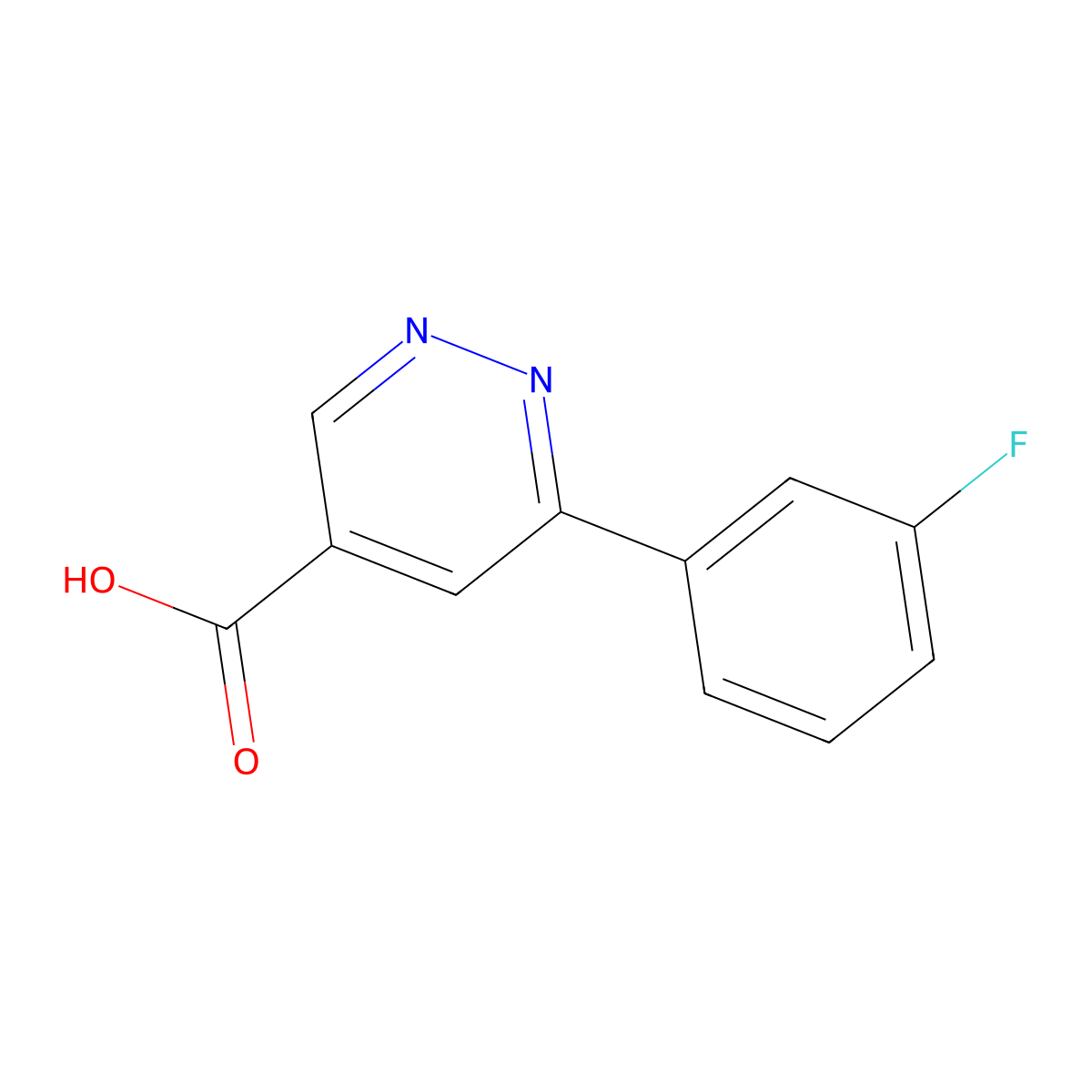 6-(3-Fluorophenyl)pyridazine-4-carboxylic acid molecular structure, CAS 2090913-15-6