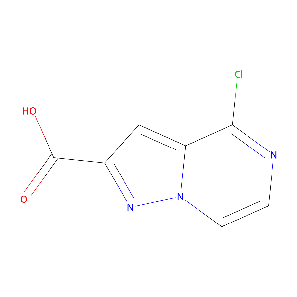 4-Chloropyrazolo[1,5-a]pyrazine-2-carboxylic acid molecular structure, CAS 2090917-51-2