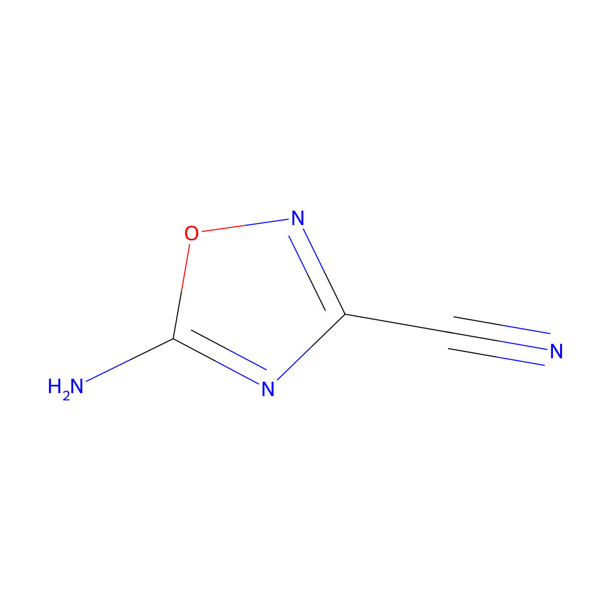 5-Amino-1,2,4-oxadiazole-3-carbonitrile molecular structure, CAS 2090920-58-2