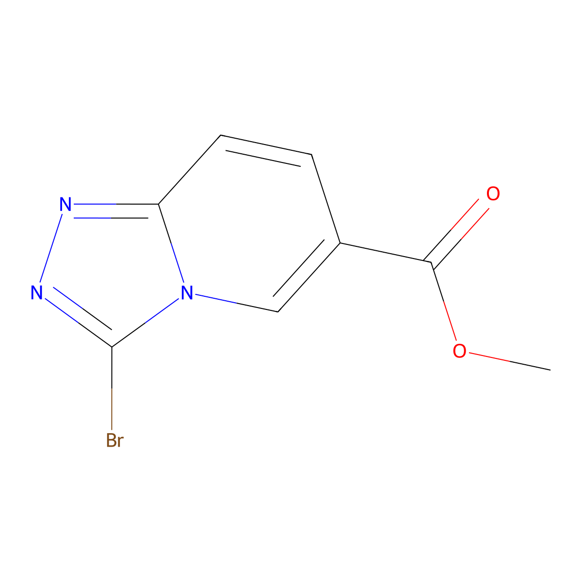 Methyl 3-bromo-[1,2,4]triazolo[4,3-A]pyridine-6-carboxylate molecular structure, CAS 2090924-44-8