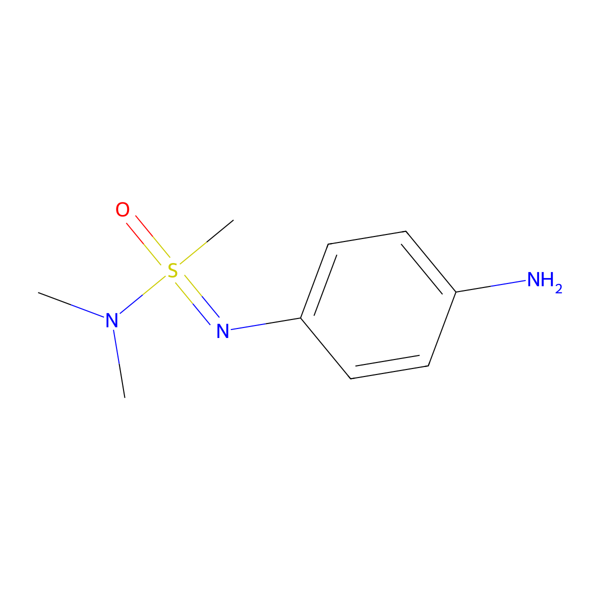N-(4-aminophenyl)-N,N-dimethylmethanesulfonoimidamide molecular structure, CAS 2090926-86-4