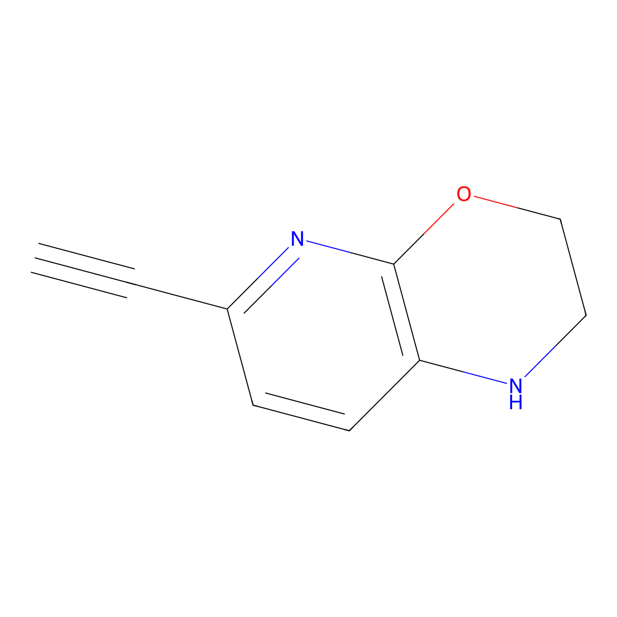 6-Ethynyl-2,3-dihydro-1H-pyrido[2,3-b][1,4]oxazine molecular structure, CAS 2090929-24-9