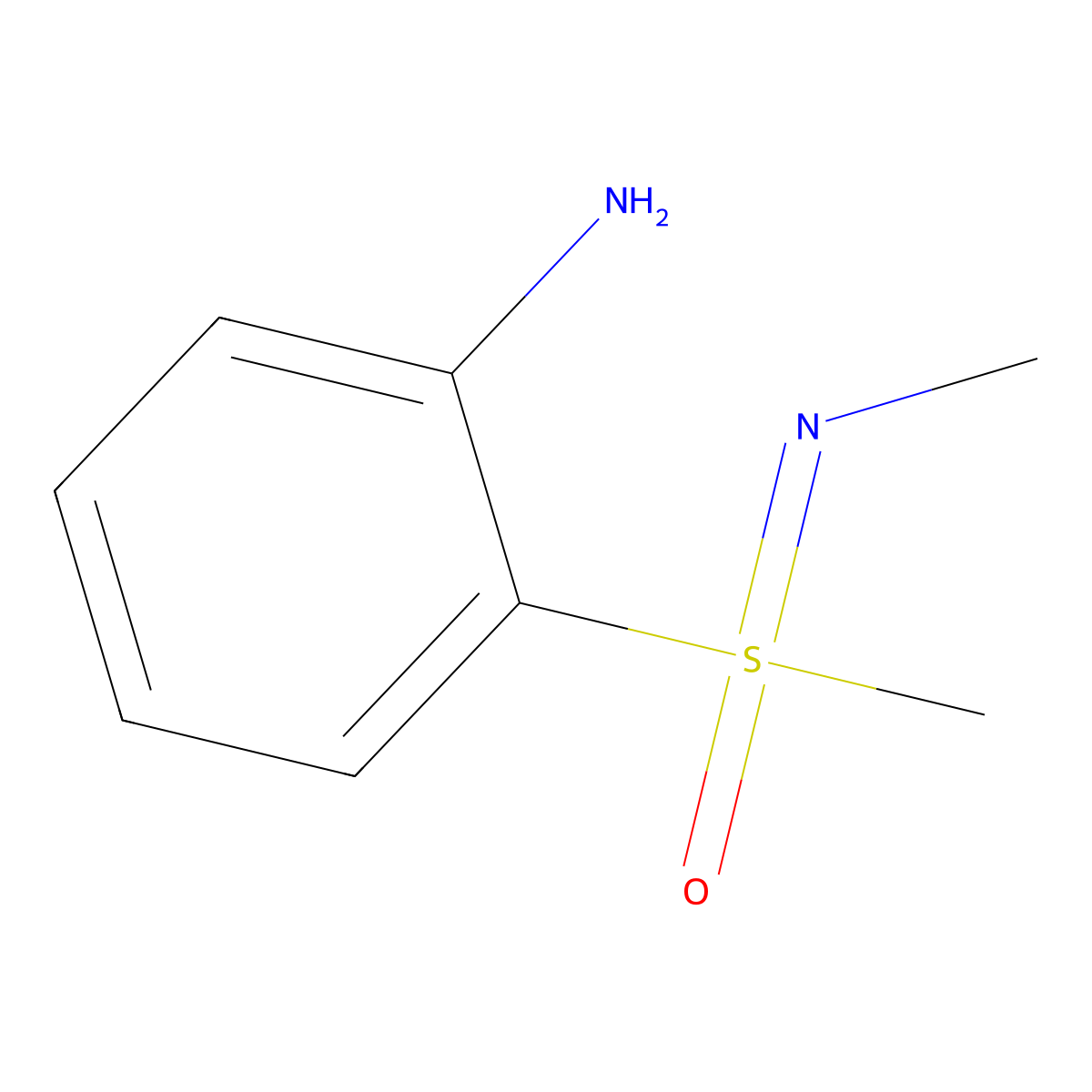 2-[Methyl(methylimino)oxo-lambda6-sulfanyl]aniline molecular structure, CAS 2090930-74-6