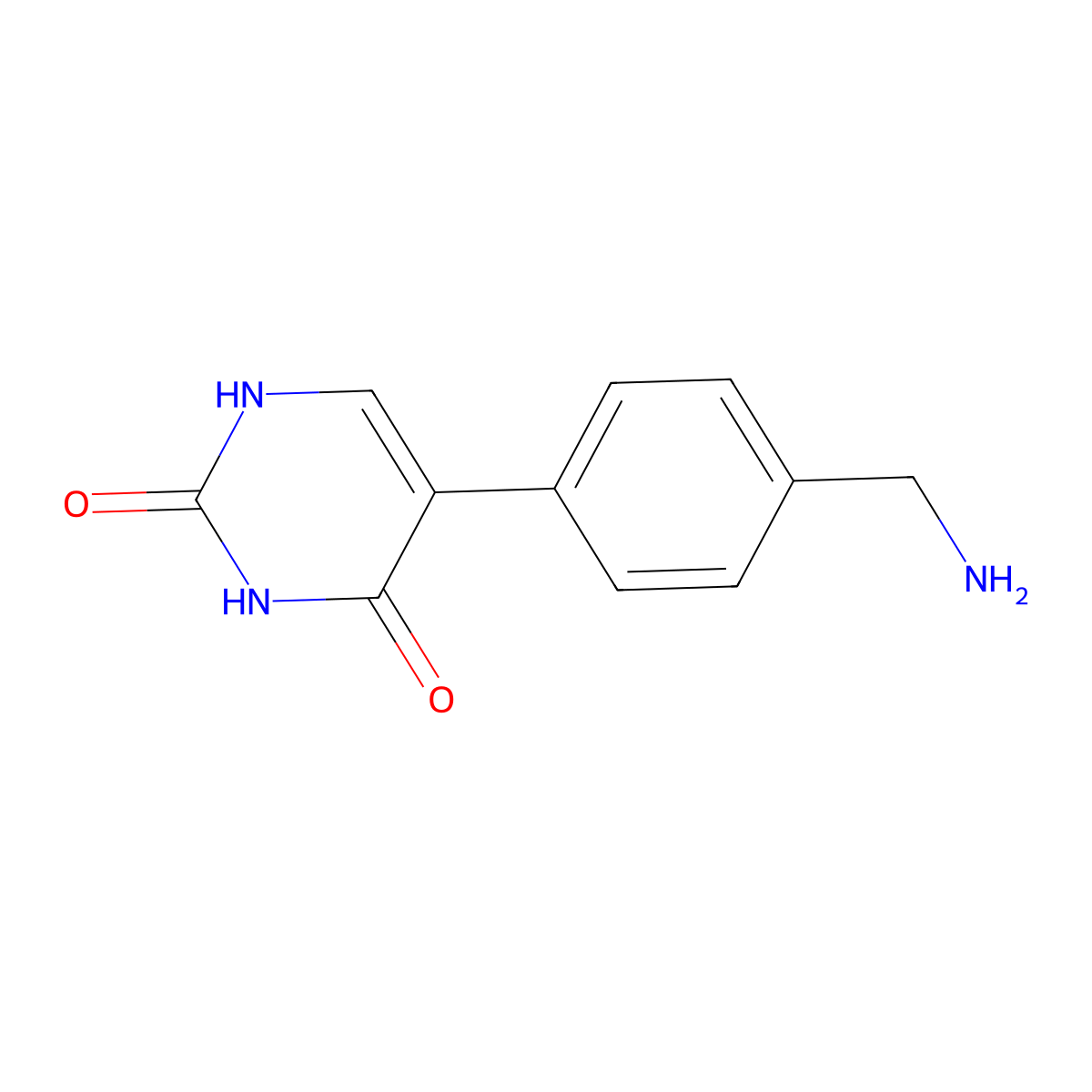 5-[4-(Aminomethyl)phenyl]-1,2,3,4-tetrahydropyrimidine-2,4-dione molecular structure, CAS 2090934-63-5