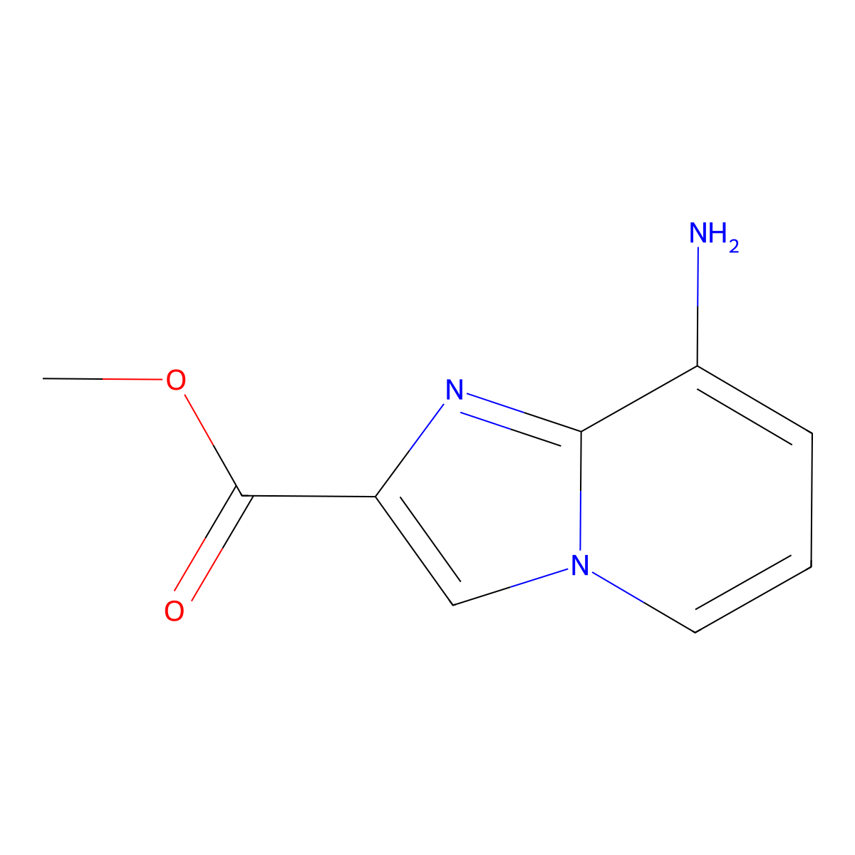 Methyl 8-aminoimidazo[1,2-a]pyridine-2-carboxylate molecular structure, CAS 2090940-11-5