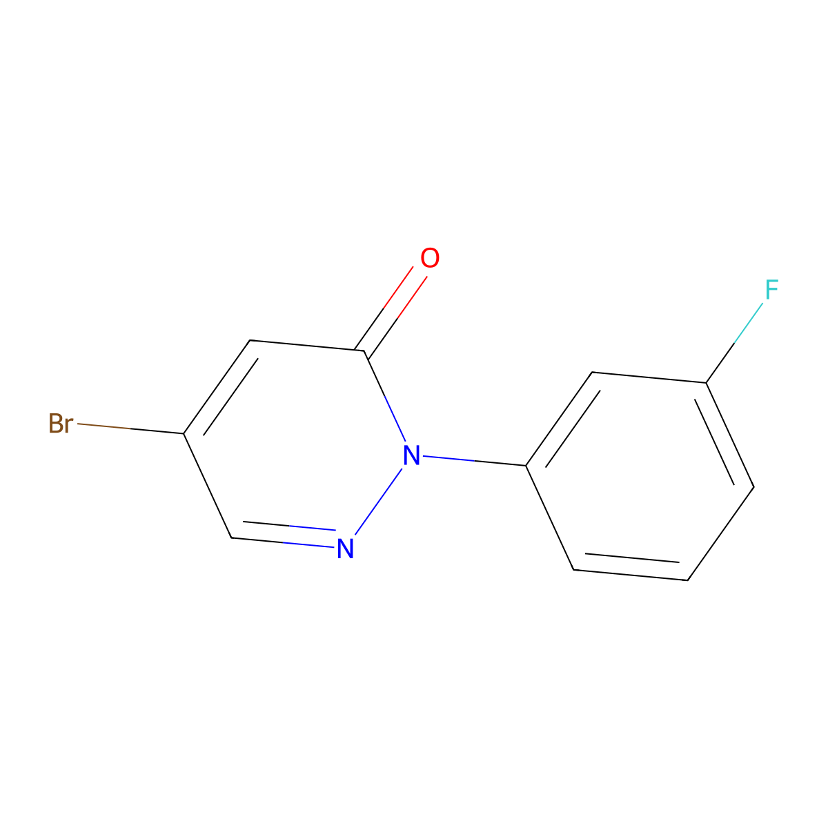 5-Bromo-2-(3-fluorophenyl)pyridazin-3(2H)-one molecular structure, CAS 2090941-95-8