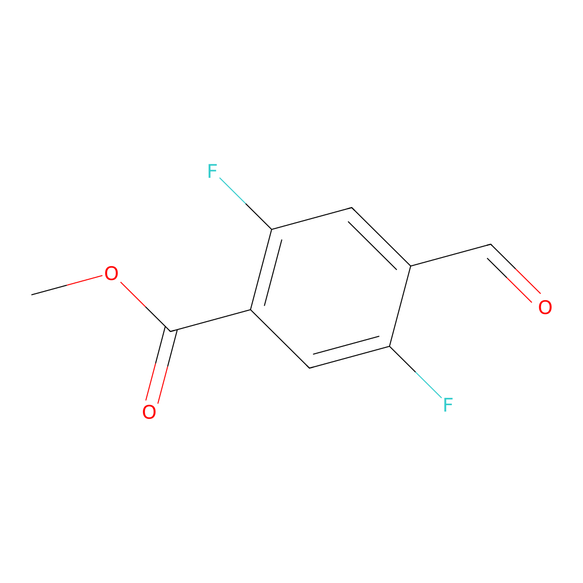 Methyl 2,5-difluoro-4-formylbenzoate molecular structure, CAS 2090944-18-4