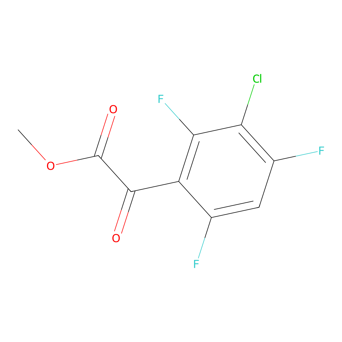 Methyl 3-chloro-2,4,6-trifluoro-alpha-oxobenZeneacetate molecular structure, CAS 2090944-67-3